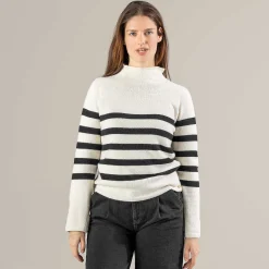 LIVING CRAFTS Paloma - Pullover Schwarz/Creme Outlet