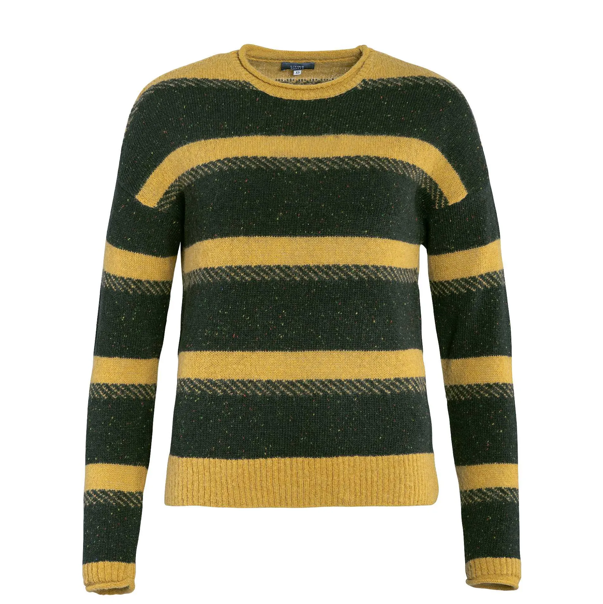 LIVING CRAFTS Paremi - Pullover Dunkles Oliv/Honig Fashion