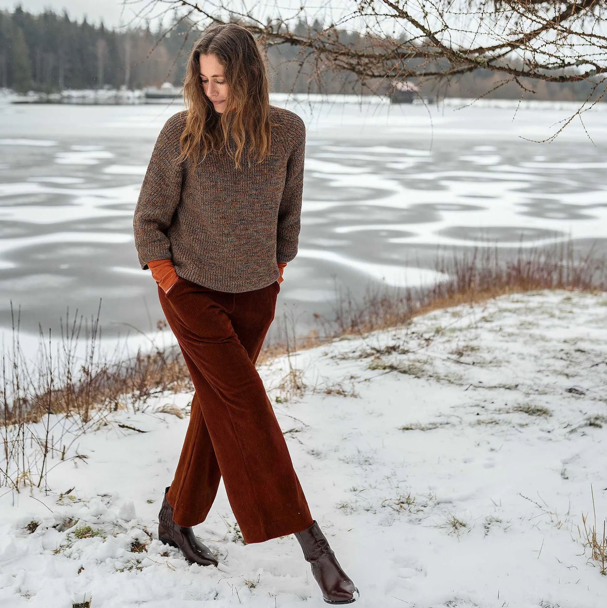 LIVING CRAFTS Parselina - Hose Kirschmahagoni Best