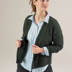 LIVING CRAFTS Patricia - Hemd Blau/Oliv Clearance