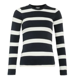 LIVING CRAFTS Paula - Langarmshirt Schwarz/Creme Outlet