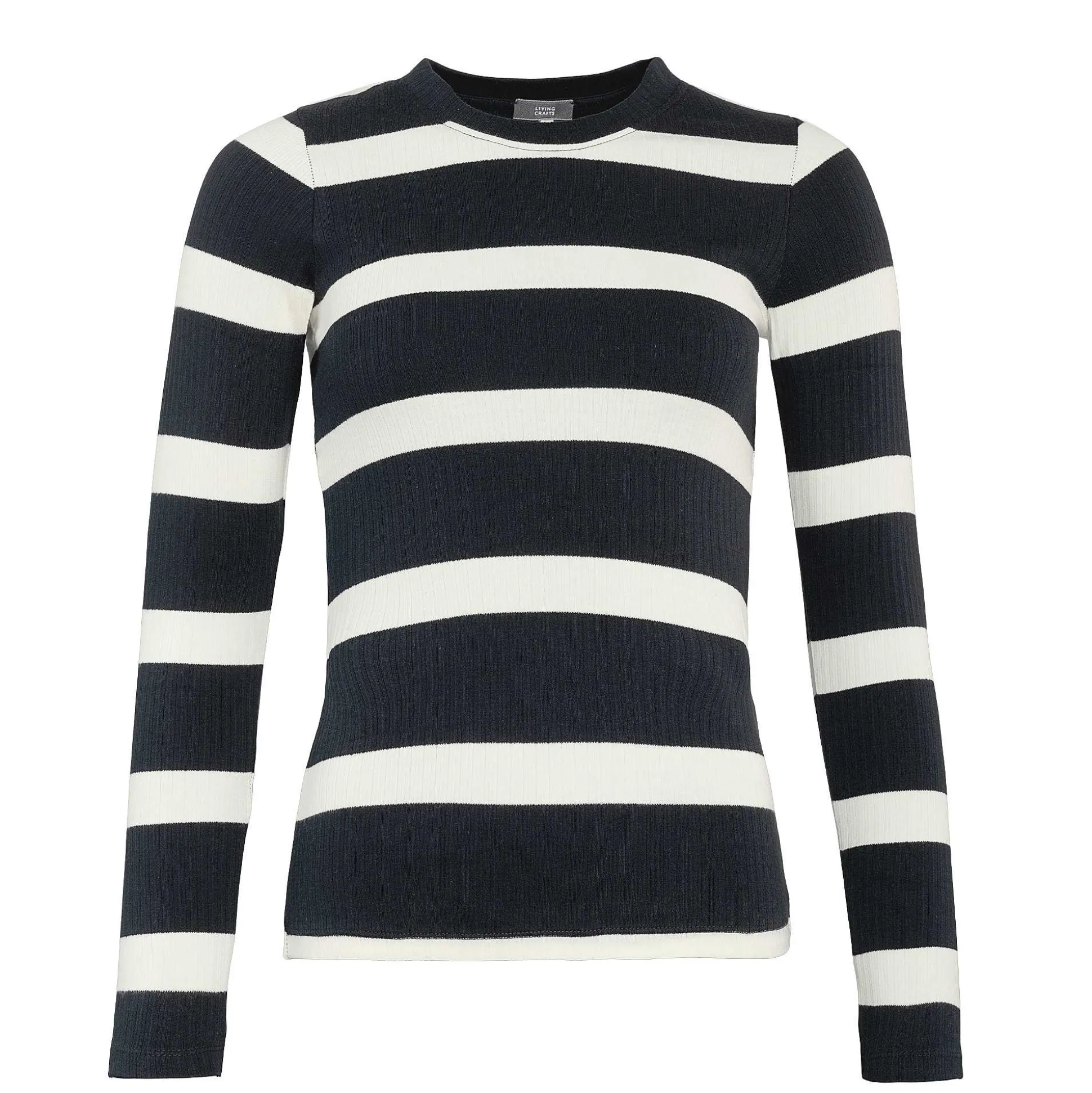 LIVING CRAFTS Paula - Langarmshirt Schwarz/Creme Outlet