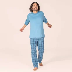 LIVING CRAFTS Pekka - Pyjamas Blauer Schattencheck Best