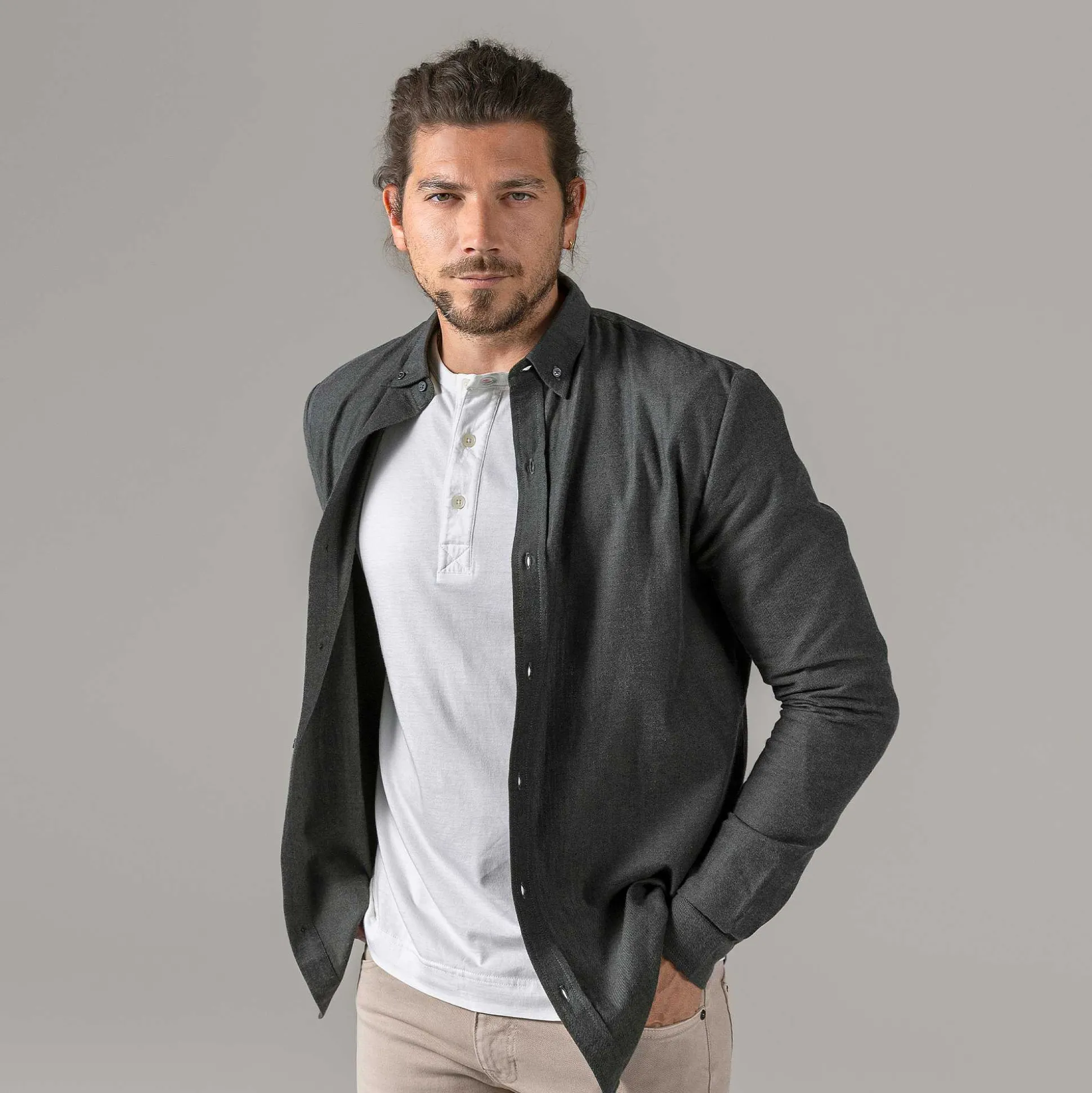 LIVING CRAFTS Pharren - Hemd Graphit Best Sale