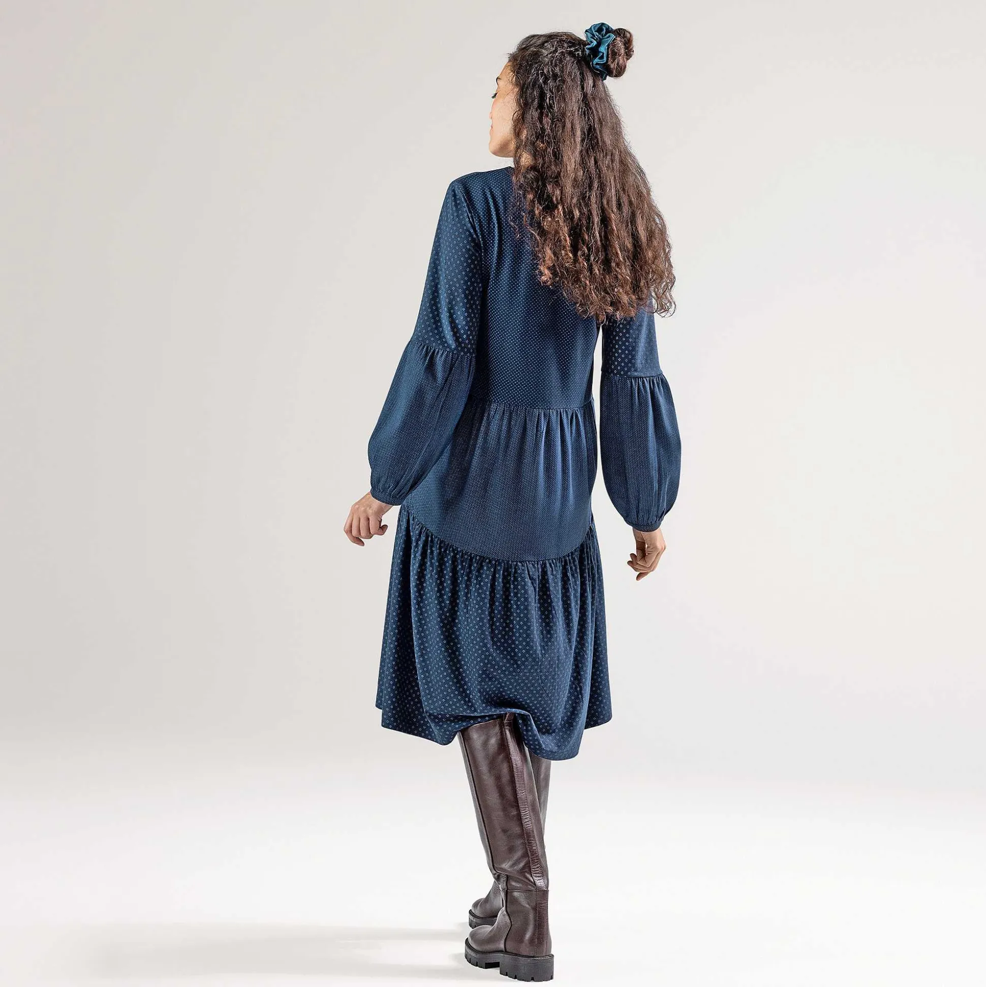 LIVING CRAFTS Philippa - Kleid Indigo-Patch Clearance