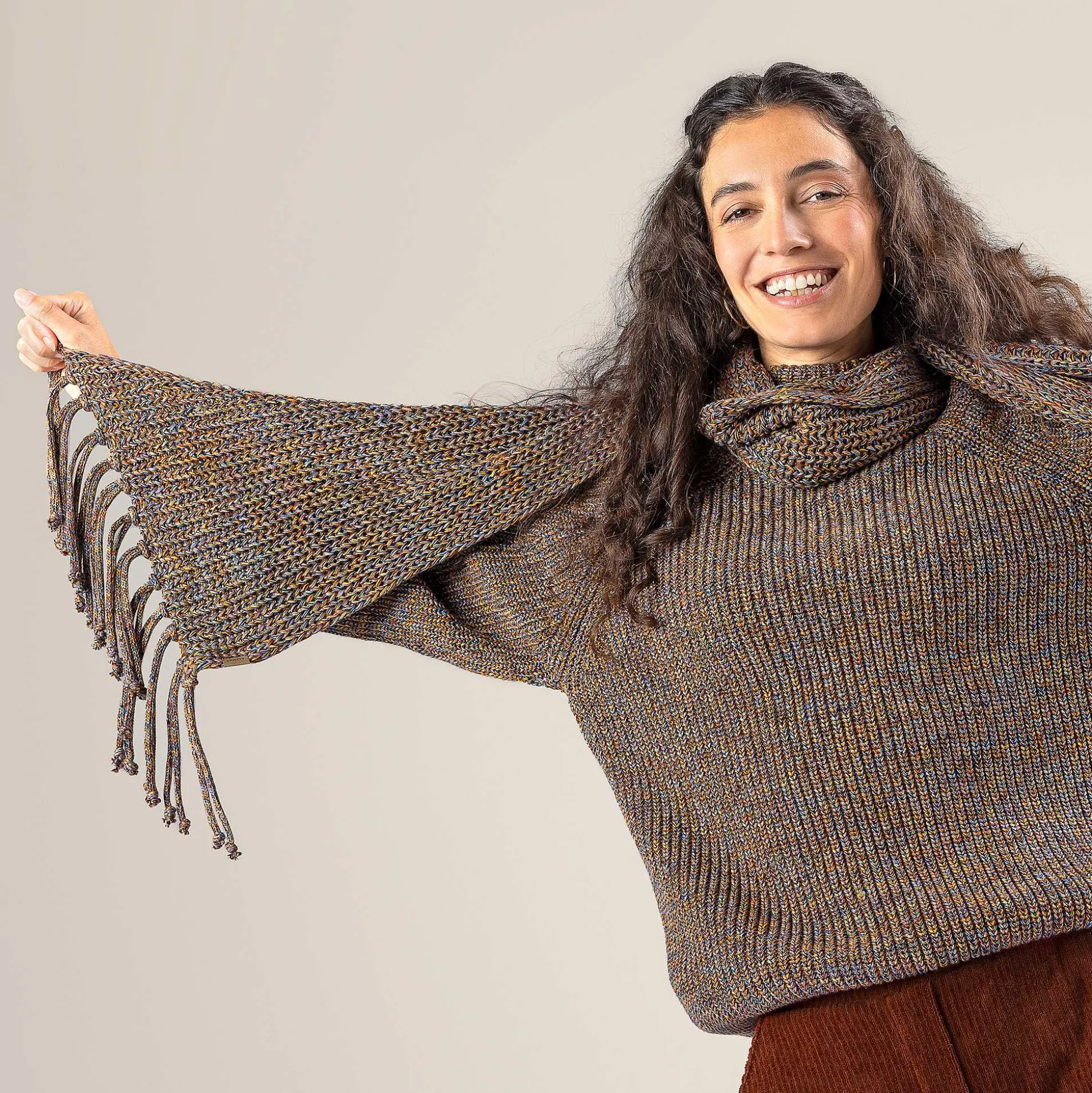 LIVING CRAFTS Phoebe - Schal Tintenblau/Rost Best Sale