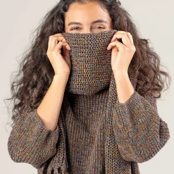 LIVING CRAFTS Phoebe - Schal Tintenblau/Rost Best Sale
