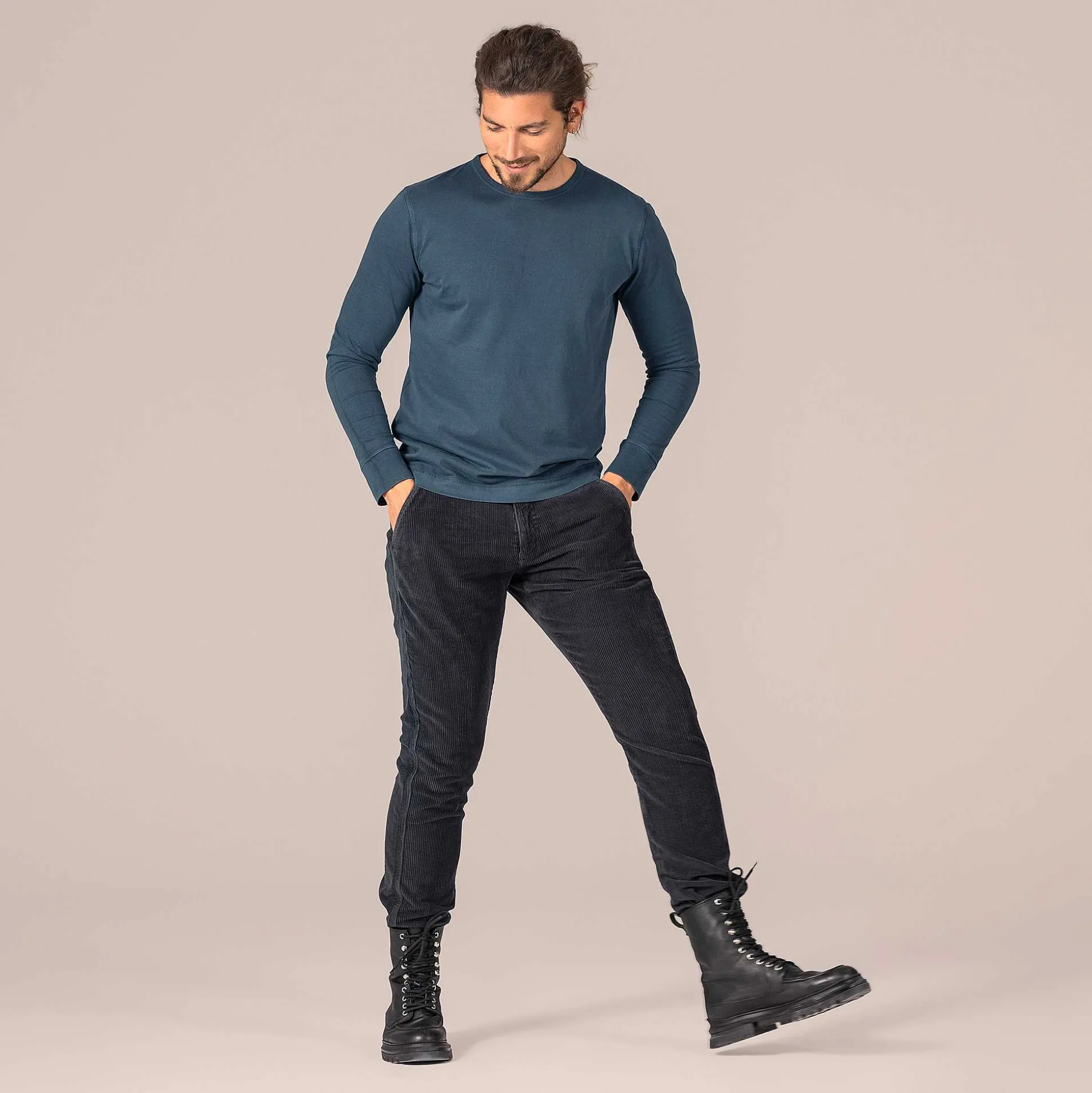 LIVING CRAFTS Pino - Langarmshirt Mitternacht Best Sale