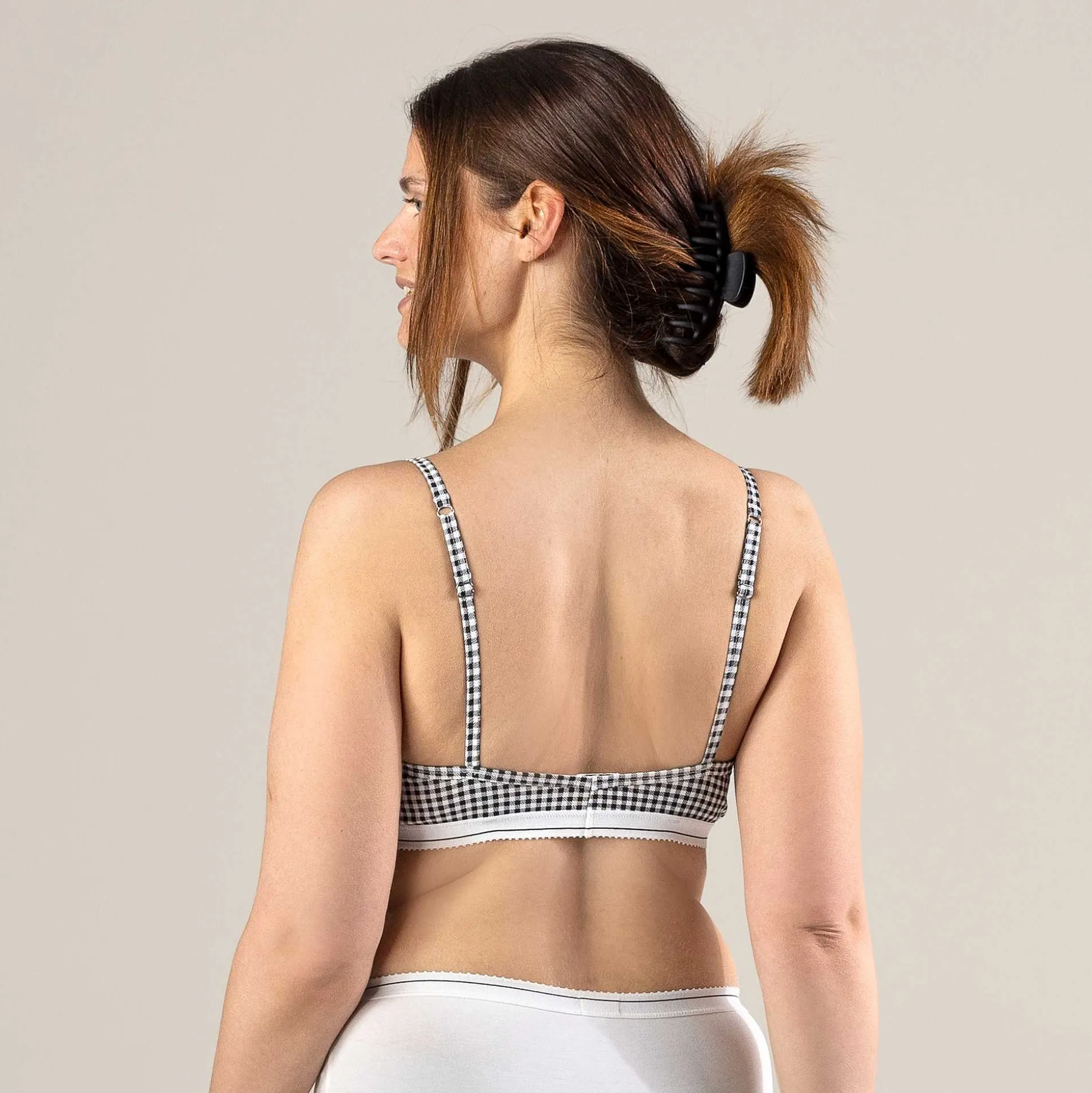 LIVING CRAFTS Pippa - Bustier Vichy Schwarz/Creme Online
