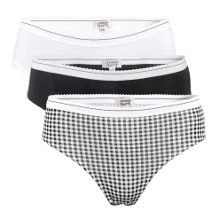 LIVING CRAFTS Polly - Slips Vichy Schwarz/Creme Shop