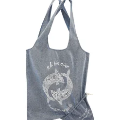 LIVING CRAFTS Rosalila - Gefaltete Tasche Fischblau Cheap